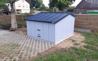Zweiradgarage ZG-B200 HPL grau