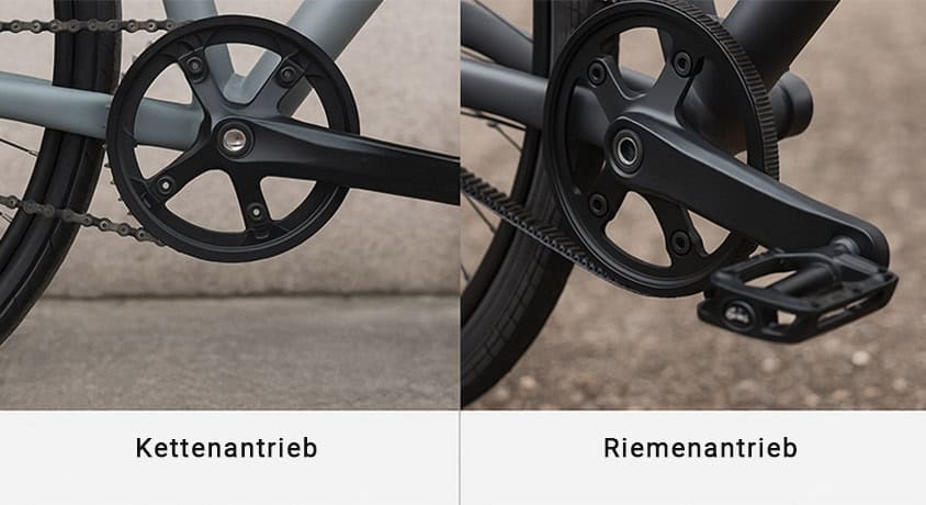 Bild mit Kettenantrieb und Riemenantrieb