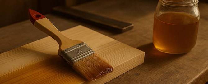 Holzoberfläche mit geölter Lasur – handwerklicher Holzschutz