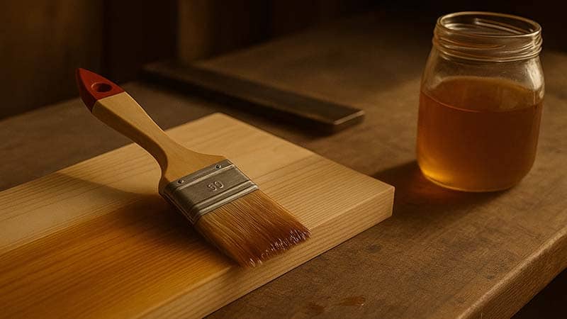 Holzoberfläche mit geölter Lasur – handwerklicher Holzschutz