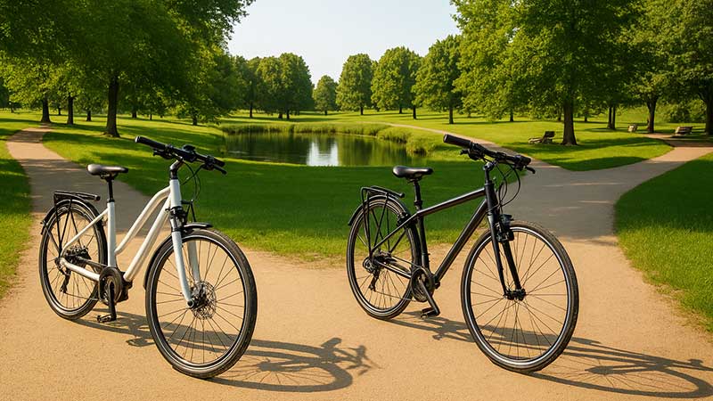 Pedelec und Fahrrad ohne Motor