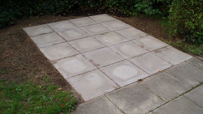 Beispiel Standfläche für Fahrradgarage