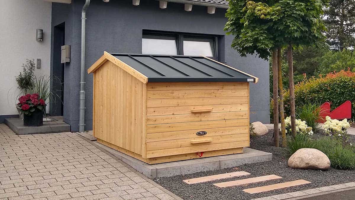 Fahrradgarage aus Holz